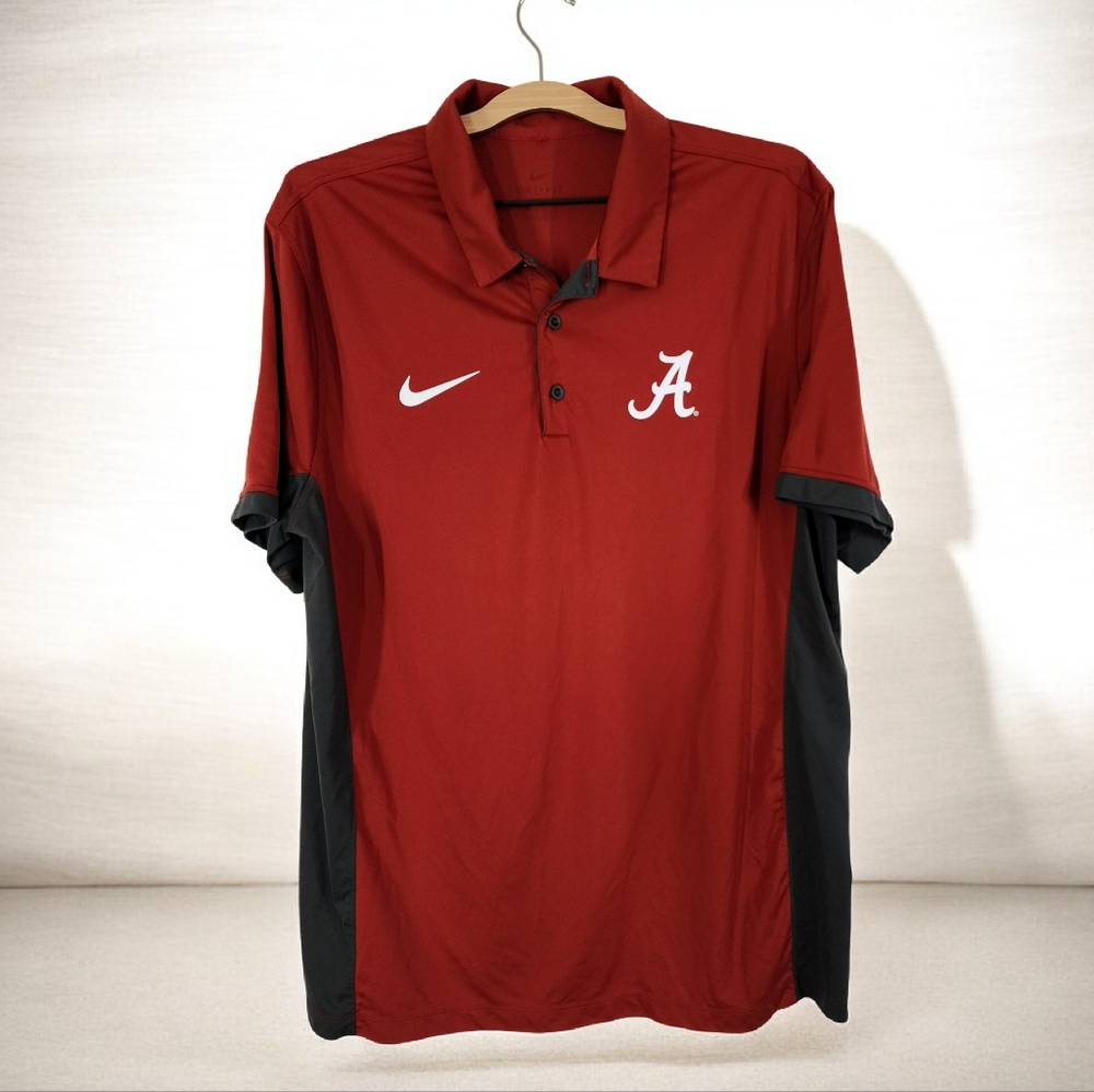 Nike Dri-FIT Alabama Crimson Tide Performance Polo - Crimson/Gray L